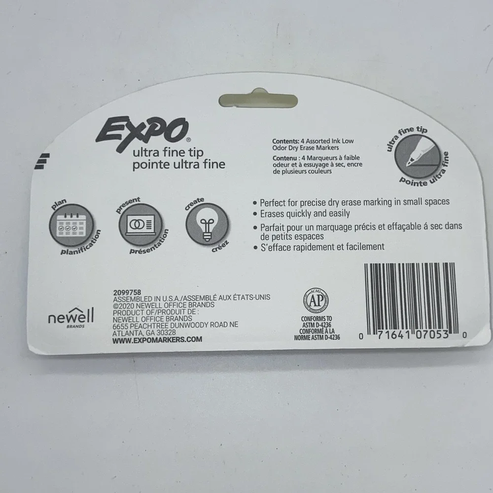 Expo Dry Erase Markers, Ultra Fine Point, Assorted‎ Colors 4 ea (Lot Of 5) NEW